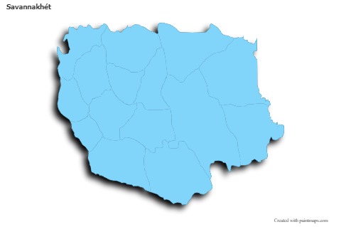 Sample Maps for Savannakhét (blue,outline,shadowy)