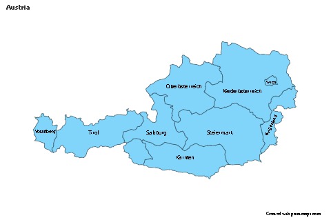 Contoh Peta untuk Austria (biru)
