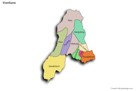 Contoh Peta untuk Vientiane (berwarna)