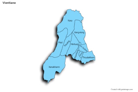 Contoh Peta untuk Vientiane (biru,bayangan)