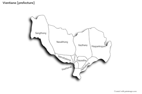 Sample Maps for Vientiane [prefecture] (black-white,shadowy)