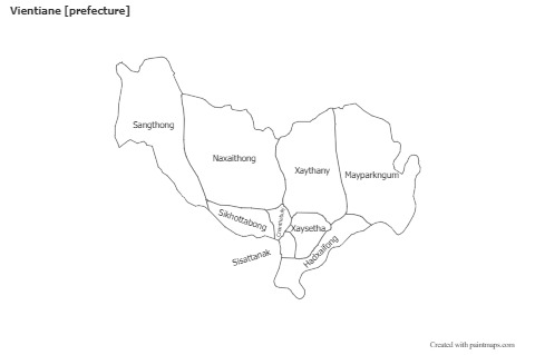 Sample Maps for Vientiane [prefecture] (black-white)
