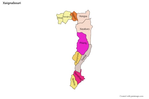 Sample Maps for Xaignabouri (colored)