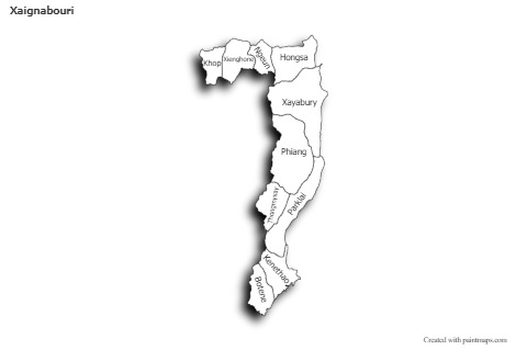Sample Maps for Xaignabouri (black-white,shadowy)