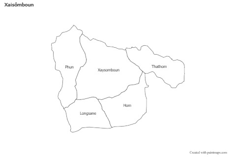 Contoh Peta untuk Xaisômboun (hitam-putih)