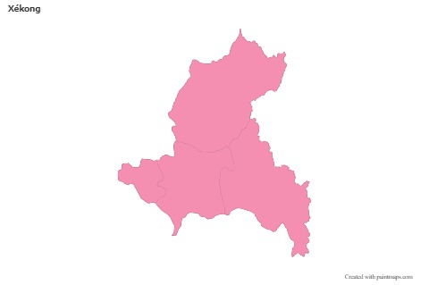Sample Maps for Xékong (pink,outline)