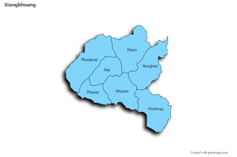 Xiangkhoang için Örnek Haritalar (mavi)