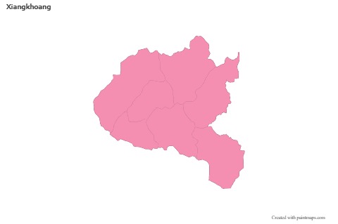 Xiangkhoang için Örnek Haritalar (pembe,anahat)