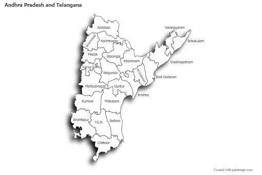 Contoh Peta untuk Andhra Pradesh dan Telangana (biru)