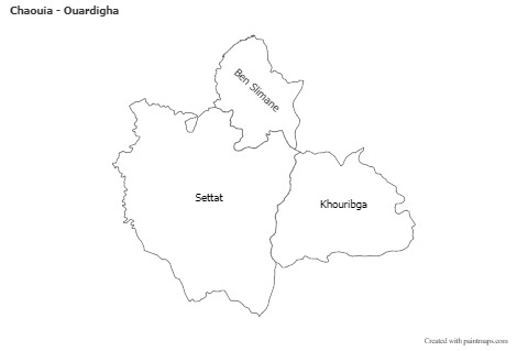 Sample Maps for Chaouia - Ouardigha (black-white)