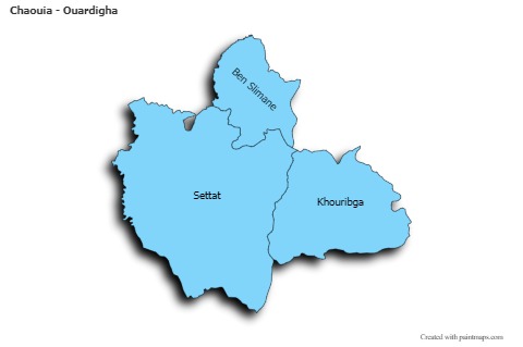 Sample Maps for Chaouia - Ouardigha (blue,shadowy)