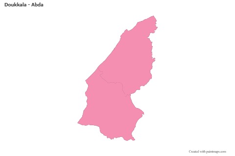 Sample Maps for Doukkala - Abda (pink,outline)