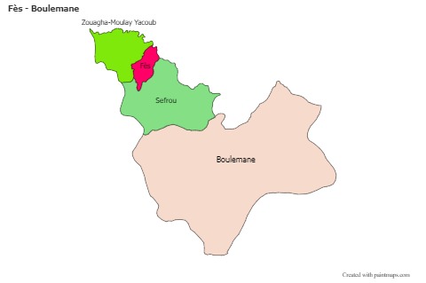 Sample Maps for Fès - Boulemane (colored)