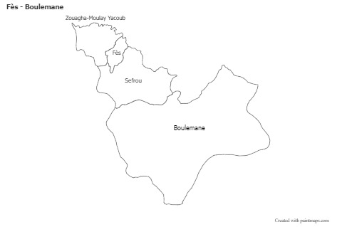 Sample Maps for Fès - Boulemane (black-white)