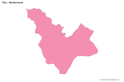 Sample Maps for Fès - Boulemane (pink,outline)