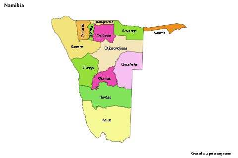 Sample Maps for Namibia (colored)