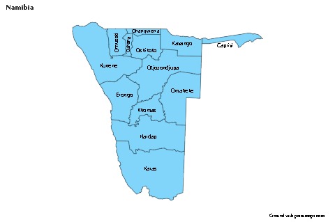 Sample Maps for Namibia (blue)