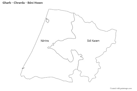 Sample Maps for Gharb - Chrarda - Béni Hssen (black-white)