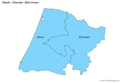 Sample Maps for Gharb - Chrarda - Béni Hssen (blue)