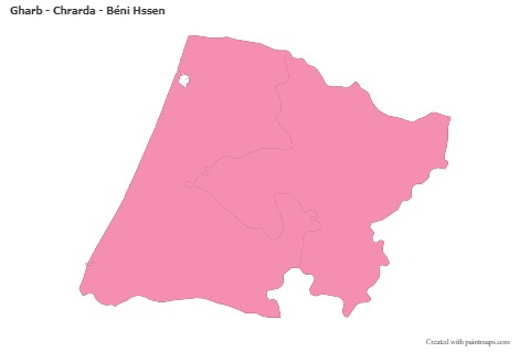 Sample Maps for Gharb - Chrarda - Béni Hssen (pink,outline)