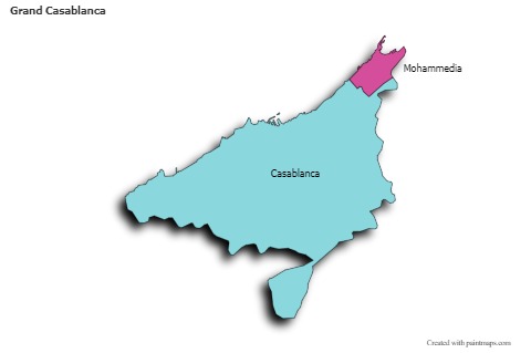 Grand Casablanca için Örnek Haritalar (renkli,gölgeli)