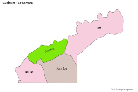 Sample Maps for Guelmim - Es-Semara (colored)