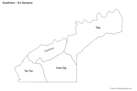Sample Maps for Guelmim - Es-Semara (black-white)