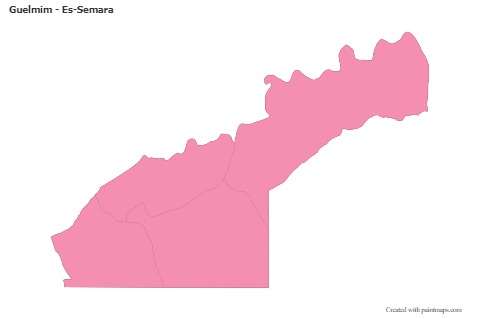 Sample Maps for Guelmim - Es-Semara (pink,outline)