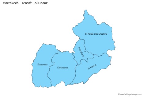 Sample Maps for Marrakech - Tensift - Al Haouz (blue)