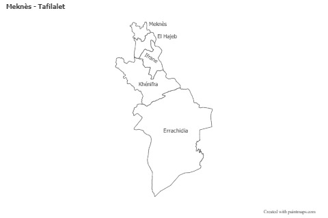 Sample Maps for Meknès - Tafilalet (black-white)