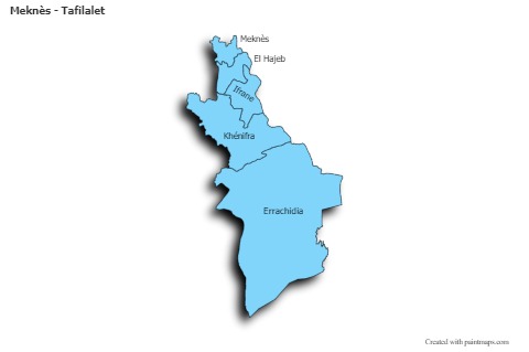 Sample Maps for Meknès - Tafilalet (blue,shadowy)