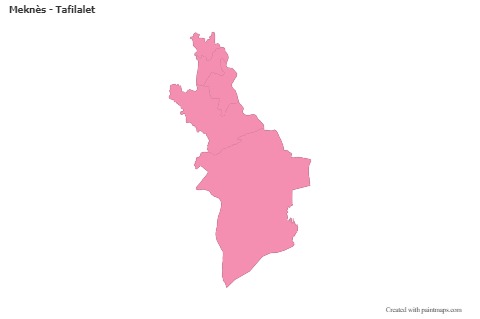 Sample Maps for Meknès - Tafilalet (pink,outline)