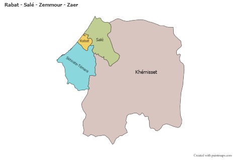 Sample Maps for Rabat - Salé - Zemmour - Zaer (colored)