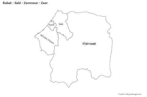 Sample Maps for Rabat - Salé - Zemmour - Zaer (black-white)