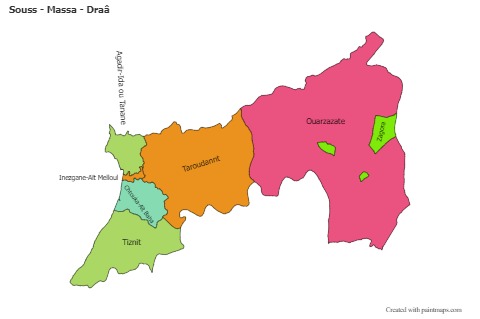 Sample Maps for Souss - Massa - Draâ (colored)