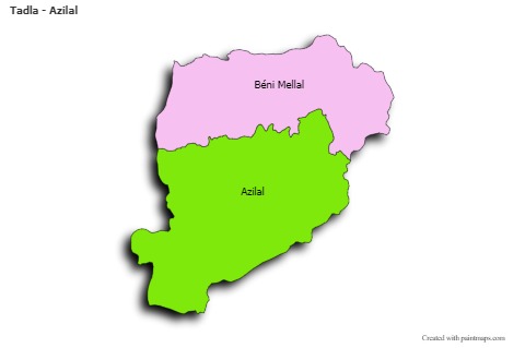 Sample Maps for Tadla - Azilal (colored,shadowy)