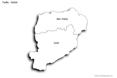 Sample Maps for Tadla - Azilal (black-white,shadowy)