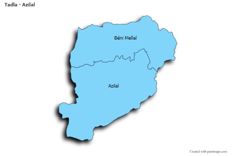 Sample Maps for Tadla - Azilal (blue,shadowy)