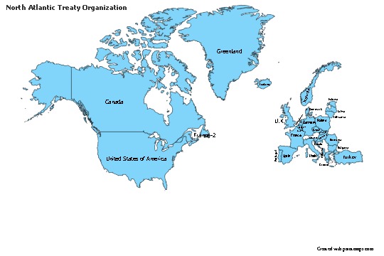 Mapas de muestra para Organización del Tratado del Atlántico Norte (azul)