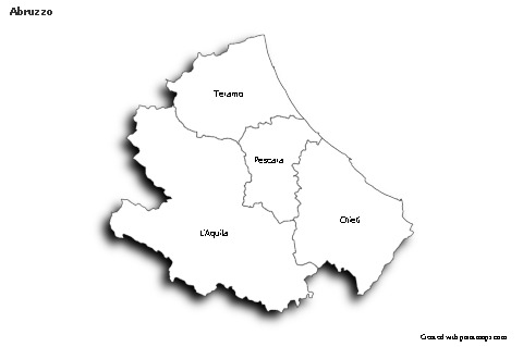 Sample Maps for Abruzzo (black-white,shadowy)