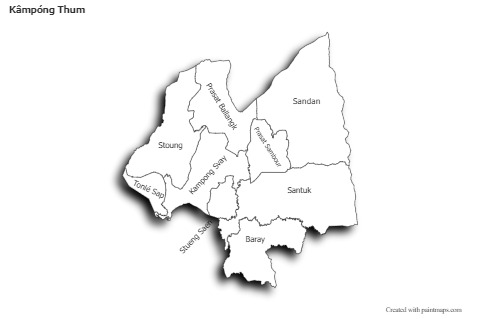 Sample Maps for Kâmpóng Thum (black-white,shadowy)