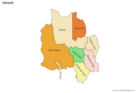 Sample Maps for Kâmpôt (colored)