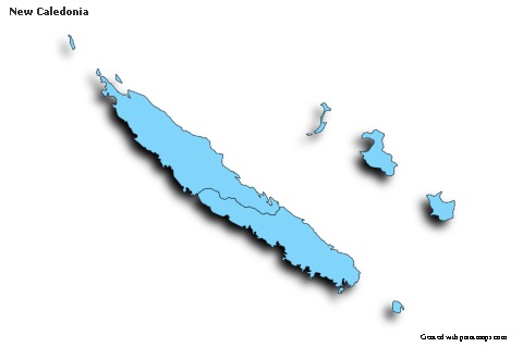 Sample Maps for New Caledonia (blue,shadowy)