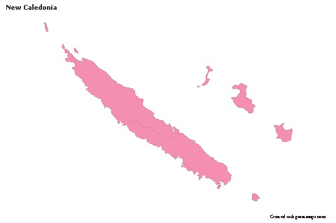 Sample Maps for New Caledonia (pink,outline)