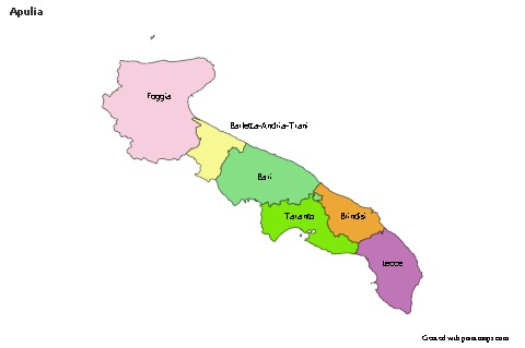 Sample Maps for Apulia (colored)