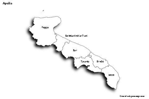 Sample Maps for Apulia (black-white,shadowy)