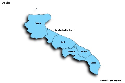 Sample Maps for Apulia (blue,shadowy)