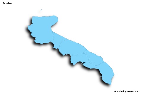 Sample Maps for Apulia (blue,outline,shadowy)
