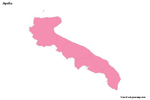 Sample Maps for Apulia (pink,outline)