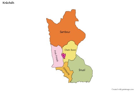 Sample Maps for Krâchéh (colored)
